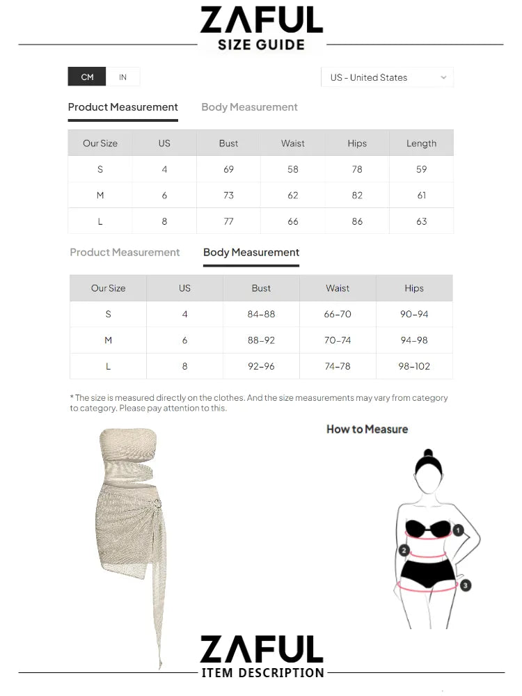 ZAFUL Party Vegas Dress For Women Prom Dresses Mini Dress Bandeau Sleeveless Cut Out O Ring Y2K Sexy Tube Dress Bodycon Nightout