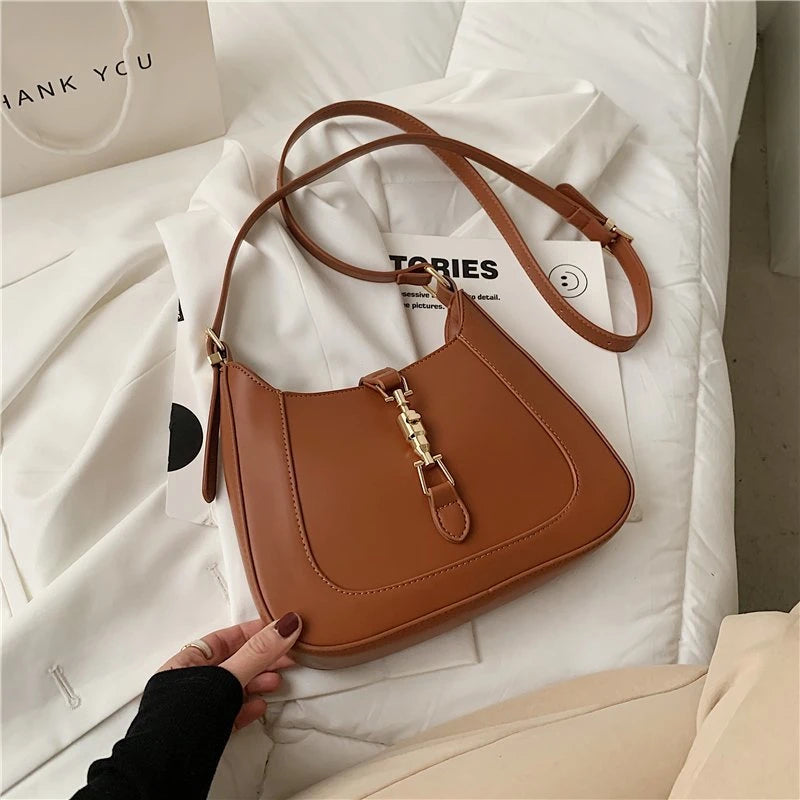 Luxury Brand Purses and Handbag Top End Quality Designer Leather Shoulder Crossbody Bag for Women 2023 Fashion Underarm Girl Sac